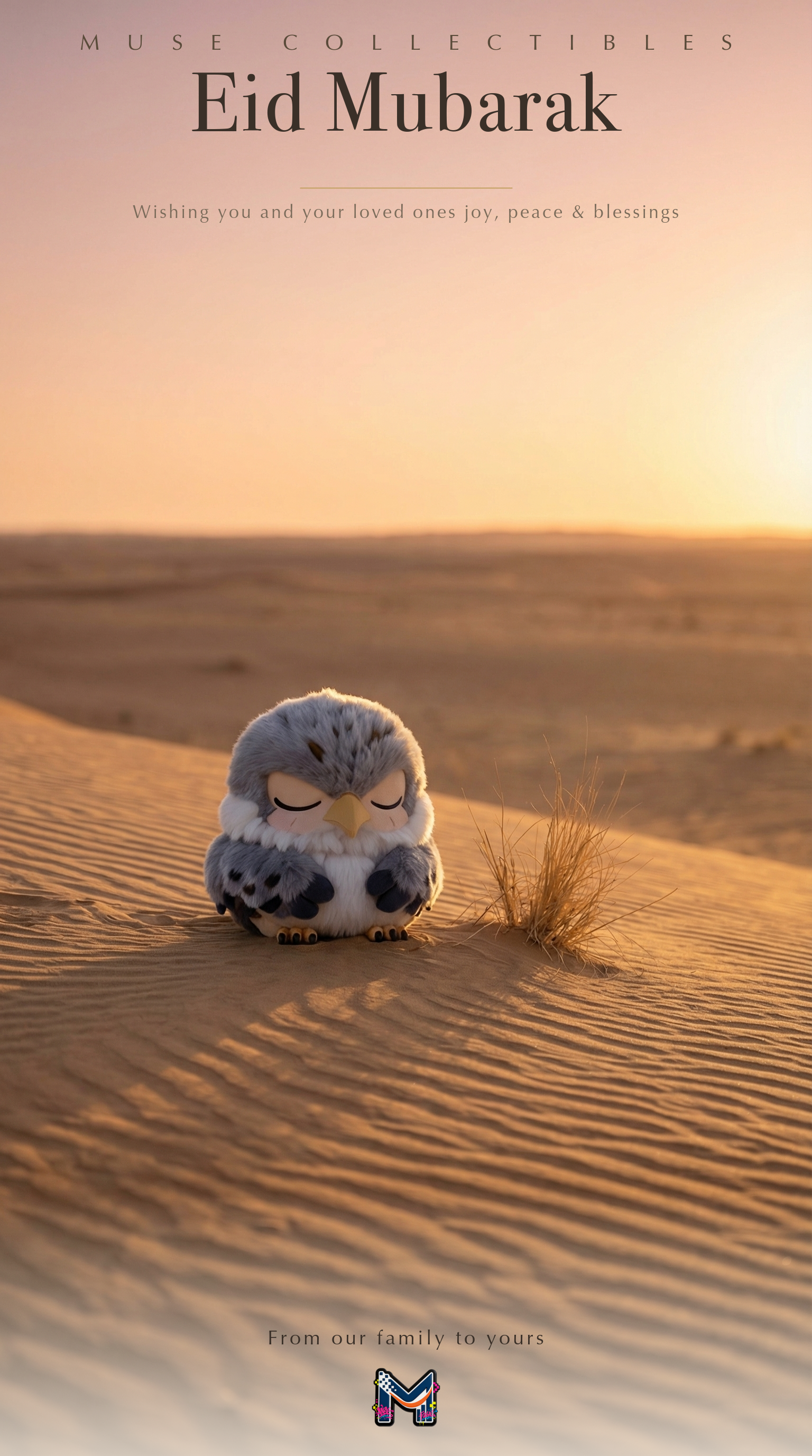 Baby Falcon Desert Scene